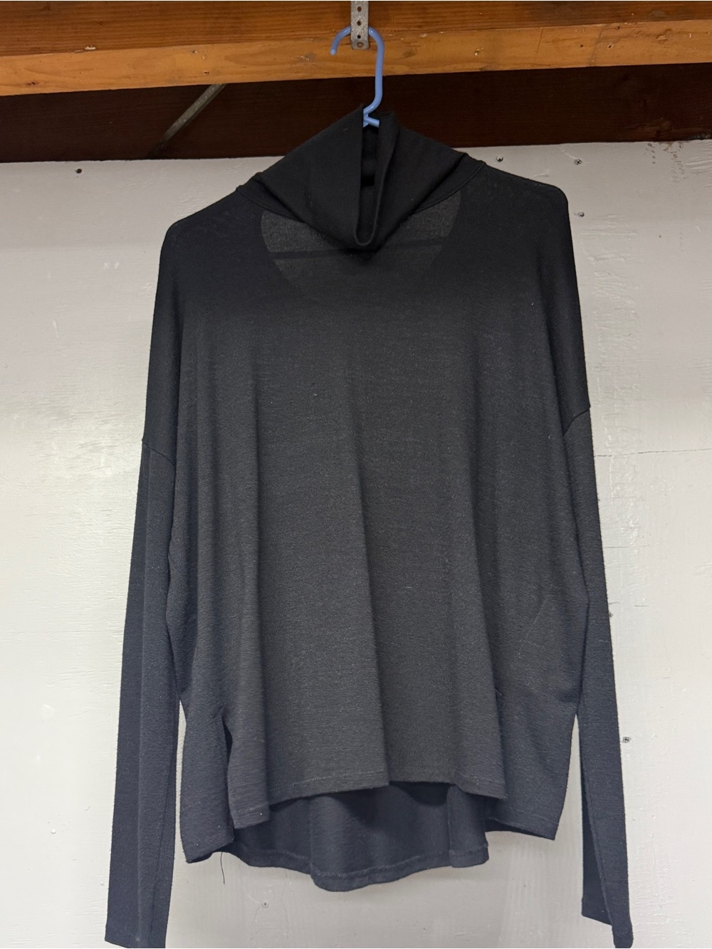 rag & bone Black Turtleneck Hooded Sweater